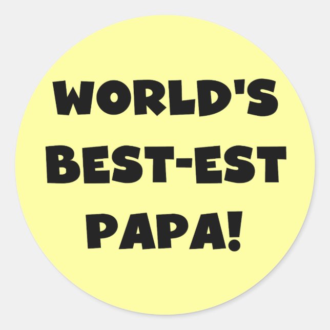 Die besten Papa-Tshirts und Geschenke der Black Te Runder Aufkleber (Vorderseite)