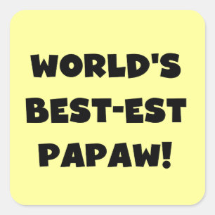 Die besten Papageschenke der Black Text World Quadratischer Aufkleber