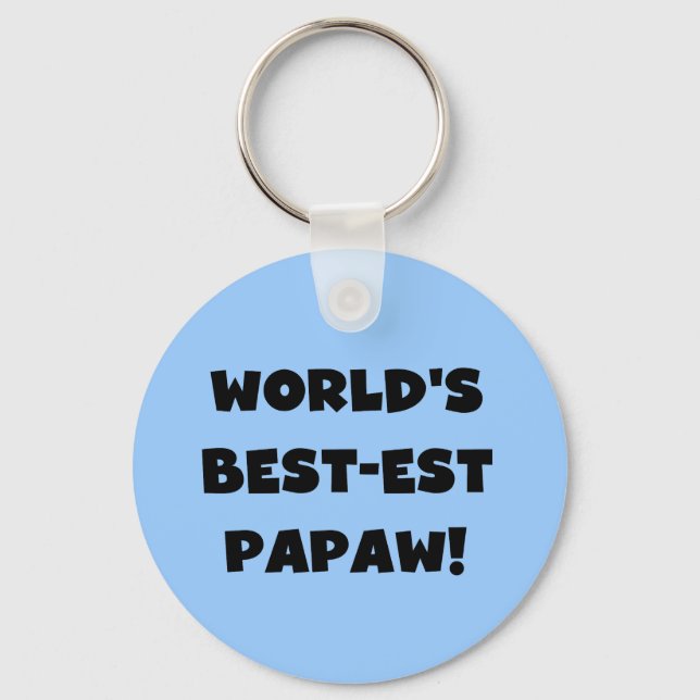 Die besten Papageschenke der Black Text World Schlüsselanhänger (Vorderseite)