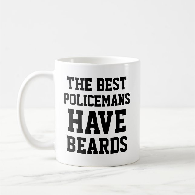 Die besten Polizisten haben Bärte Kaffeetasse (Links)