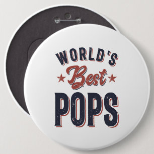 Die besten Pop der Welt Father Grandpa-Geschenk Button