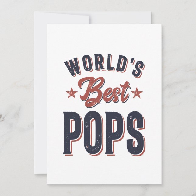 Die besten Pop der Welt | Father Grandpa-Geschenk Dankeskarte (Vorderseite)