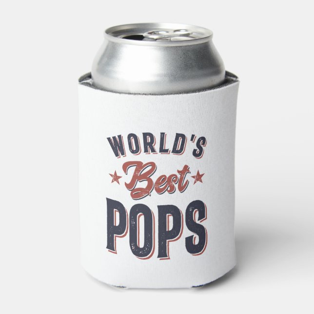 Die besten Pop der Welt | Father Grandpa-Geschenk Dosenkühler (Kanne Vorderseite)