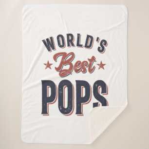 Die besten Pop der Welt   Father Grandpa-Geschenk Sherpadecke