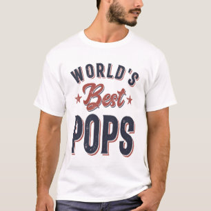Die besten Pop der Welt Father Grandpa-Geschenk T-Shirt