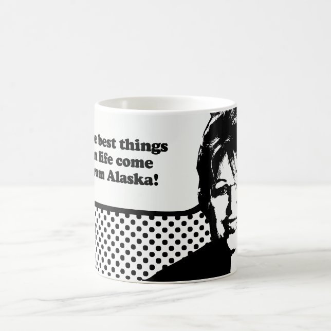 Die besten Sachen im Leben kommen aus Alaska Kaffeetasse (Mittel)