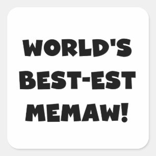 Die besten Schwarz-Weiß-T - Shirt der Welt Quadratischer Aufkleber