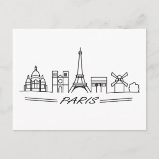 Die besten Sehenswürdigkeiten von Paris Postkarte