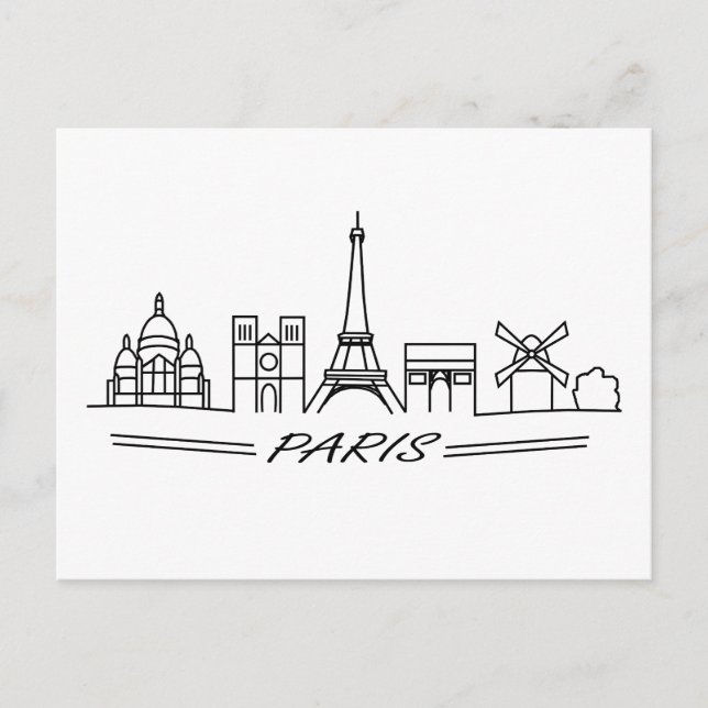 Die besten Sehenswürdigkeiten von Paris Postkarte (Vorderseite)