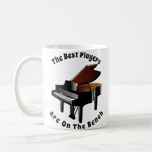 Die besten Spieler sind auf der Bank Klaviermusik Kaffeetasse