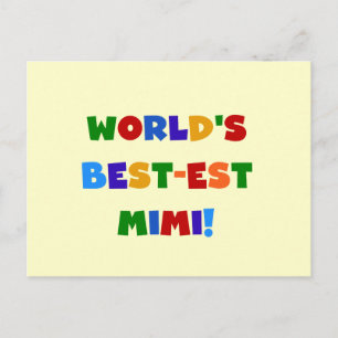 Die besten T - Shirt der Welt in Mimi - leuchtende Postkarte