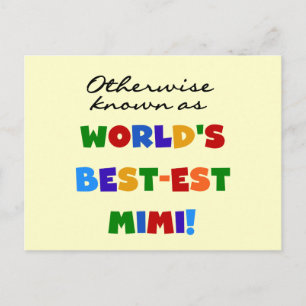 Die besten T - Shirt der Welt in Mimi - leuchtende Postkarte