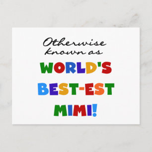 Die besten T - Shirt der Welt in Mimi - leuchtende Postkarte