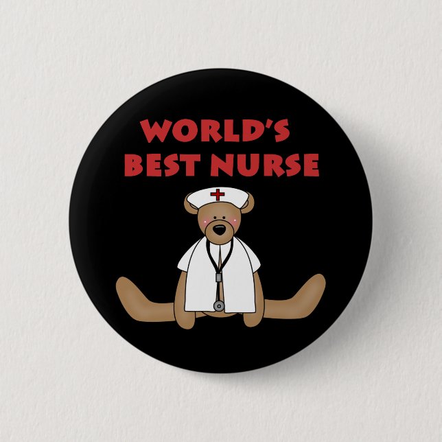 Die besten T - Shirt und Geschenke der Bärenwelt Button (Vorderseite)