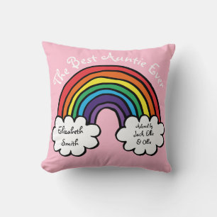 Die besten Tantchen je farbenfroh Regenbogenfarben Kissen