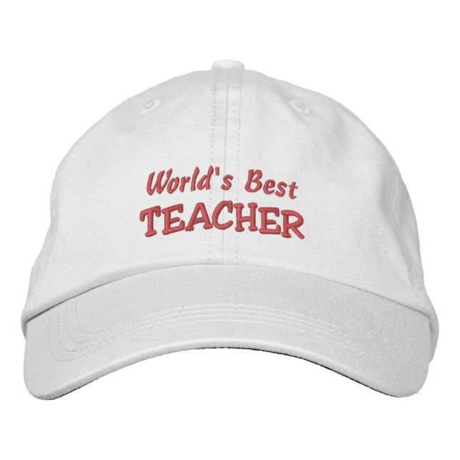 Die besten TEACHER-Jeder Anlass der Welt Bestickte Kappe (Vorderseite)