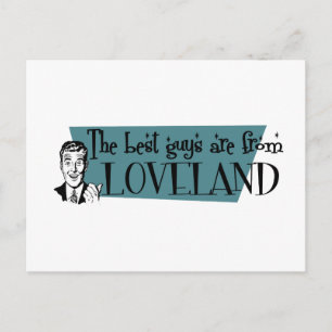 Die besten Typ kommen aus Loveland Postkarte