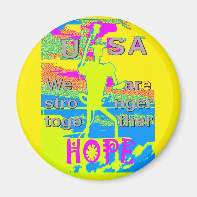 Die besten USA Hope Hillary Stronger Together Magnet (Vorne)