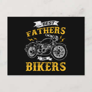 Die besten Väter sind Bikers Bike Biker Vater Dadd Postkarte