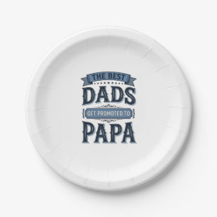 Die besten Väter werden zum Papa-Vintage-Shirt-Des Pappteller