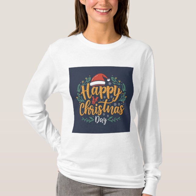 Die besten Weihnachtsfrauen grinsen T - Shirt : St (Vorderseite)