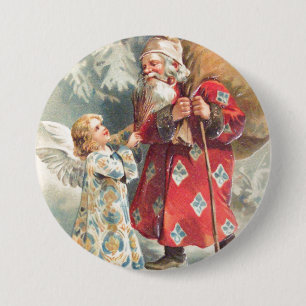 Die besten Weihnachtswünsche des Weihnachtsmanns Button