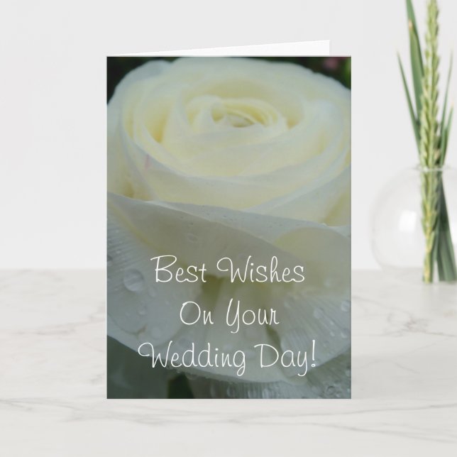 Die besten Wünsche an Ihrem Hochzeitstag Karte (Vorderseite)