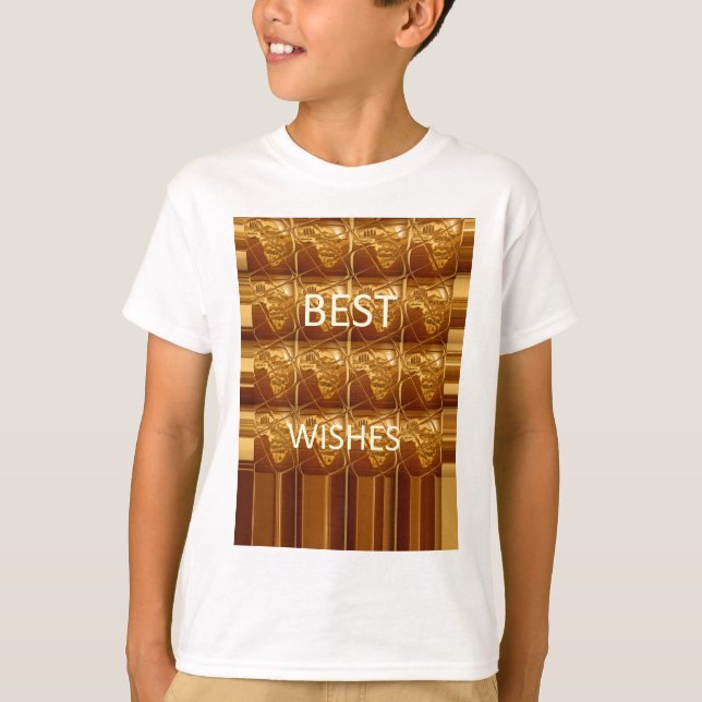 Die besten Wünsche aus Afrika: Ein goldener Kontin T-Shirt (Vorderseite)