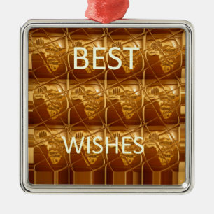 Die besten Wünsche aus dem wunderbaren Afrika Afri Silbernes Ornament