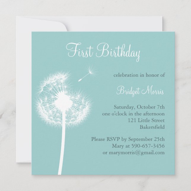 Die besten Wünsche! Einladung zum Geburtstag (Türk (Vorderseite)