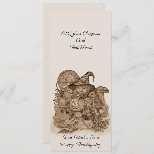 Die besten Wünsche für ein glückliches Erntedankfe Programm (Vorne/Hinten)