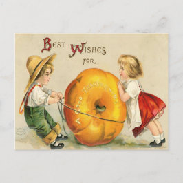 Die besten Wünsche für einen guten Erntedank Antik Postkarte