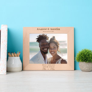 Die besten Wünsche für Herrn und Frau Wedding Geätzte Rahmen