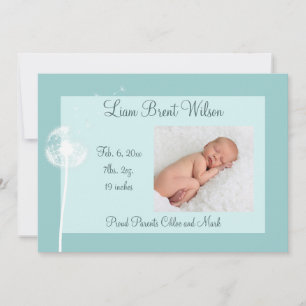Die besten Wünsche!!! Geburtsankündigung 1 (Türkis Ankündigung