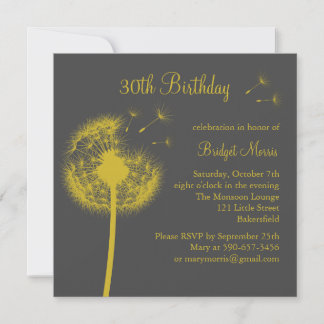 Die besten Wünsche! Gelb! Einladung