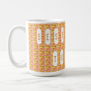Die besten Wünsche Kunst gemustert mit den Nachric Kaffeetasse