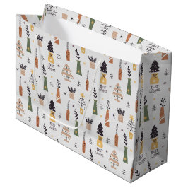 Die besten Wünsche Weihnachtsmuster niedlichen Kie Große Geschenktüte
