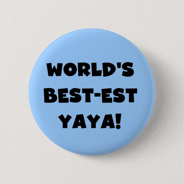 Die besten Yaya-Geschenke der Black Text World Button (Vorderseite)