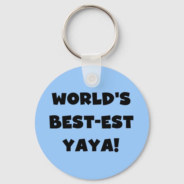 Die besten Yaya-Geschenke der Black Text World Schlüsselanhänger (Vorderseite)