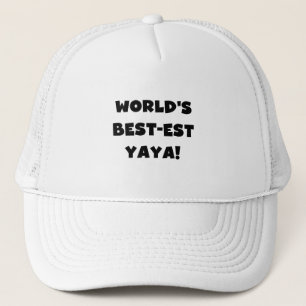 Die besten Yaya-Geschenke der Black Text World Truckerkappe