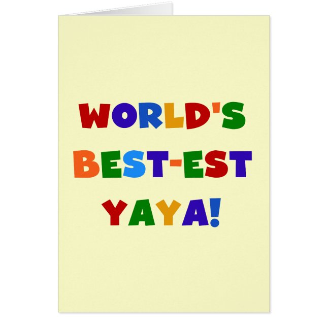 Die besten Yaya-Geschenke der Welt in hellen Farbe (Vorne)