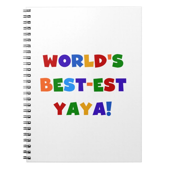 Die besten Yaya-Geschenke der Welt in hellen Farbe Notizblock (Vorderseite)