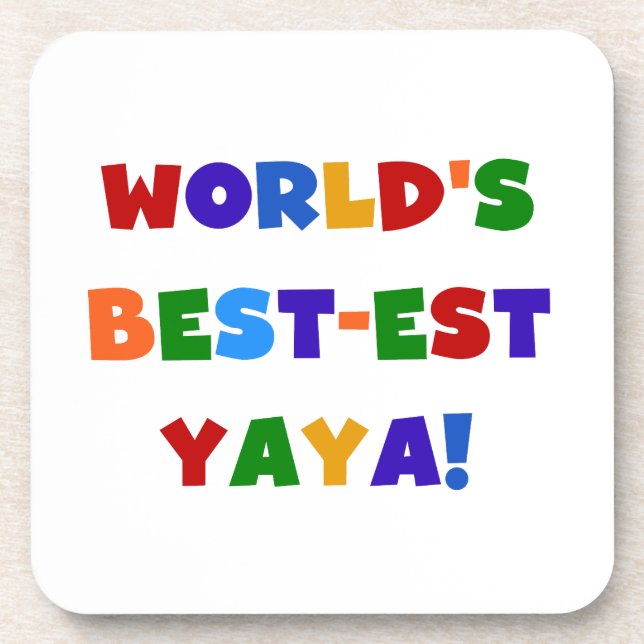 Die besten Yaya-Geschenke der Welt in hellen Farbe Untersetzer (Vorderseite)