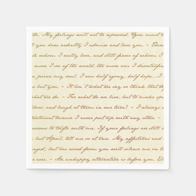Die besten Zitate von Jane Austen Serviette (Vorderseite)