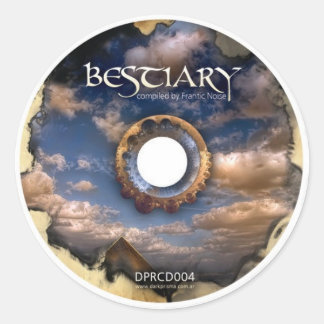 Die Bestiary-CD-Aufkleber Runder Aufkleber
