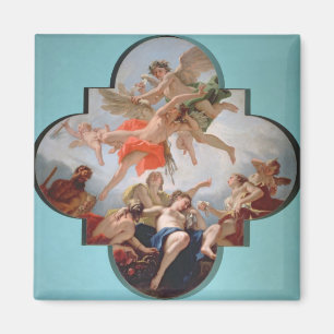 Die Bestrafung des Amors (Öl auf Leinwand) Magnet