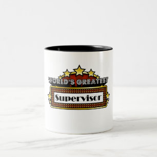 Die bestste Aufsichtskraft der Welt Zweifarbige Tasse