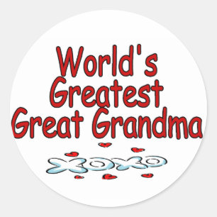 Die bestste große Großmutter der Welt Runder Aufkleber