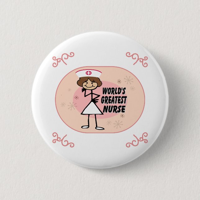 Die bestste Krankenschwester der Welt Button (Vorderseite)
