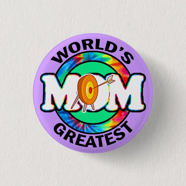 Die bestste Mama der Welt; Bogenschießen Button (Vorderseite)